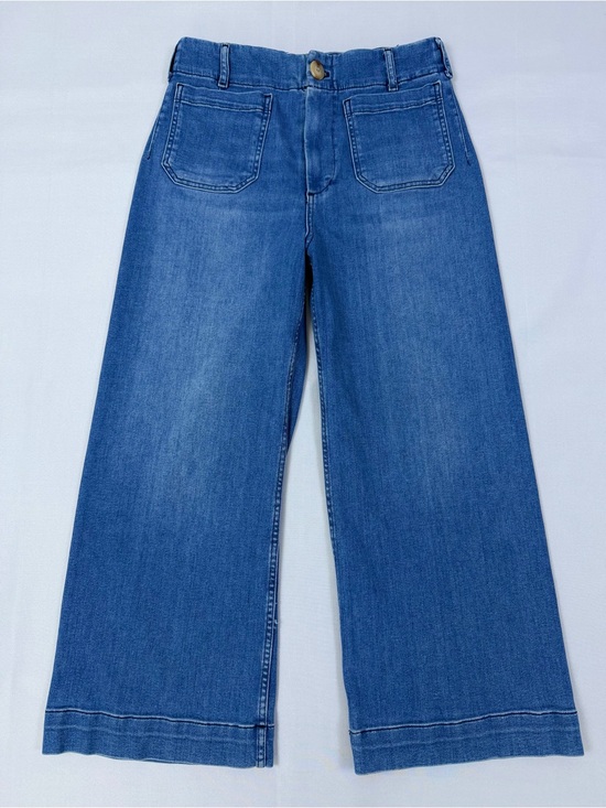 Maeve Denim - Maeve The Colette Jeans Women’s Size 30 Wide Leg Cropped Blue Stretch Denim